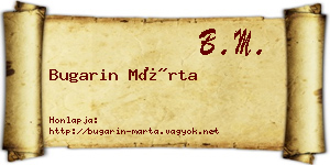 Bugarin Márta névjegykártya