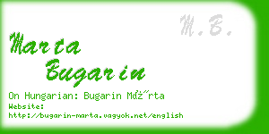 marta bugarin business card